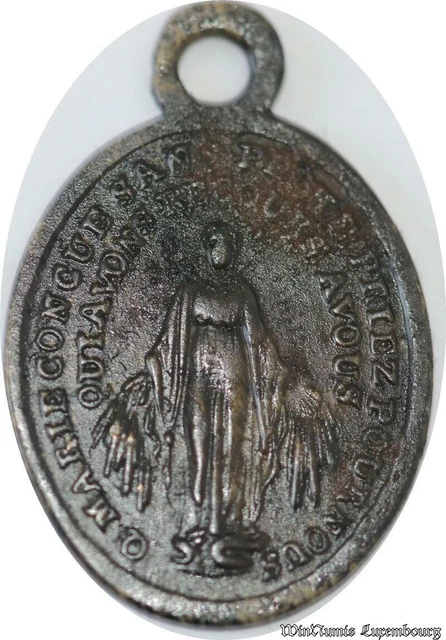 Médaille Vierge Marie 1830 « Conçue Sans Péché » - Argent 1.29g, 21mm, Qualité XF, France