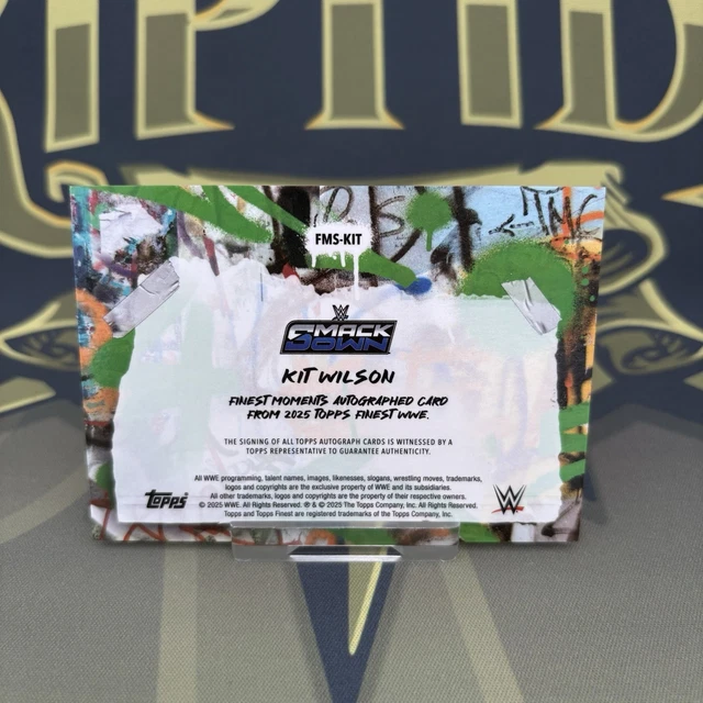 KIT WILSON WWE Topps Finest 2025 Blue Checker Board Auto /75 #FMS-KIT £ ...