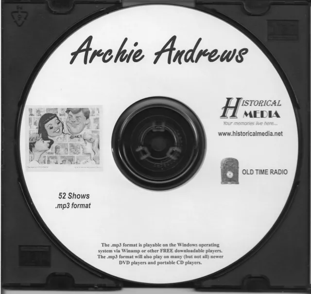 ARCHIE ANDREWS - 52 Shows - Old Time Radio In MP3 Format OTR On 1 CD