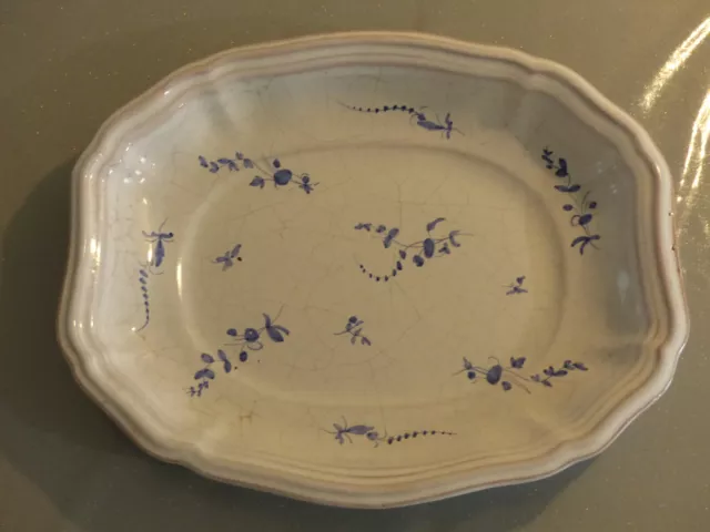 Véritable plat vieux MOUSTIERS faience 18 eme Signée FAVIER