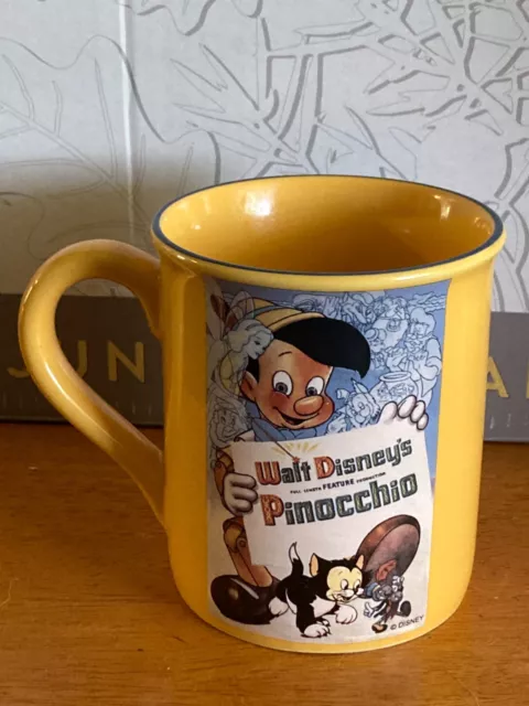 WALT DISNEY’S - DISNEY STORE PINOCCHIO COFFEE MUG CUP  (1940 Movie Poster Theme)