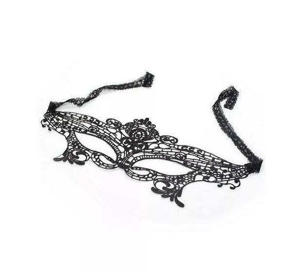 Royal mask black maschera nera in simil pizzo per donna fetish sexy mini