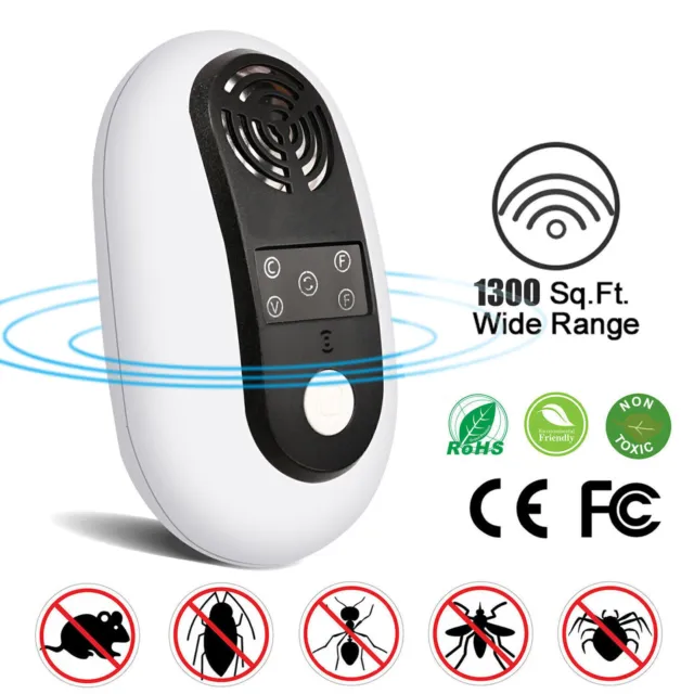 Electronic Ultrasonic Pest Repeller Rats Mosquito Bugs Cockroach Killer Reject