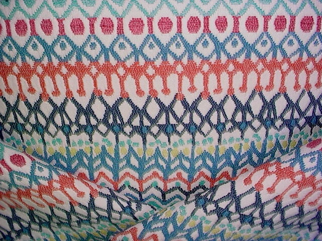 26-3/8Y Kravet Lee Jofa Teal Aqgean Blue Bargello Lattice Upholstery Fabric