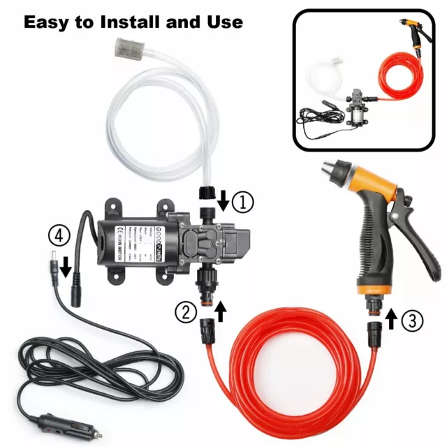 80W 130Psi High Pressure Electric Car Washer Kit Hose Water Pump Spray Gun AU