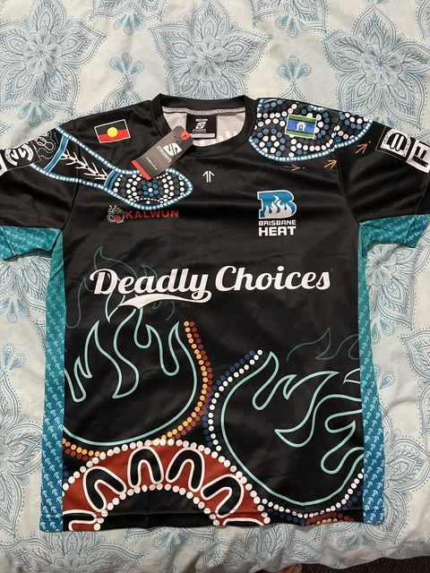 BBL BRISBANE HEAT Cricket Deadly Choices Indigenous Mens Shirt