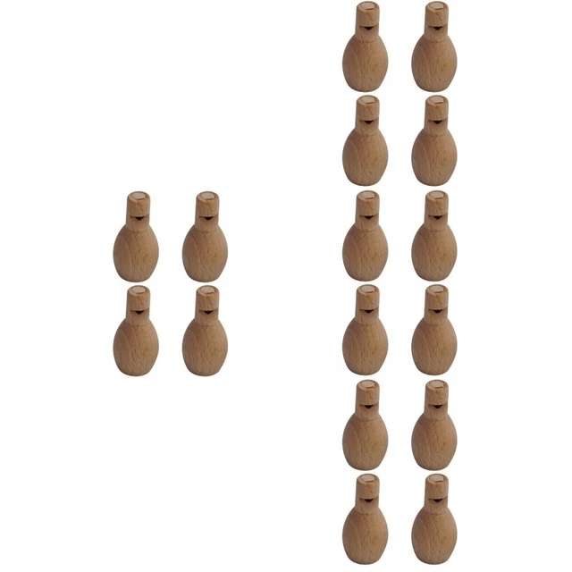 16 piezas silbato de madera sin terminar juguete musical para niños silbato juguete de madera