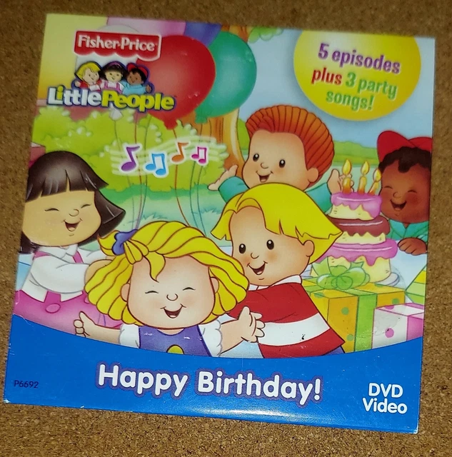 Fisher Price LITTLE PEOPLE DVD Happy Birthday 5 episodes party Sing Alongs