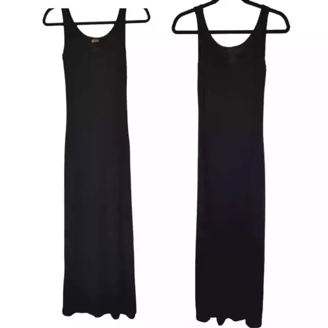 Epix Long Black Slinky Tank Maxi Dress Black Womens Large