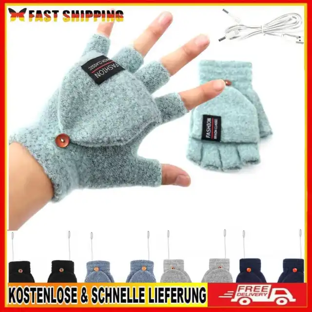 Rechargeable Electric Heated Gloves Adjustable Heating Mittens for Sports Skiing