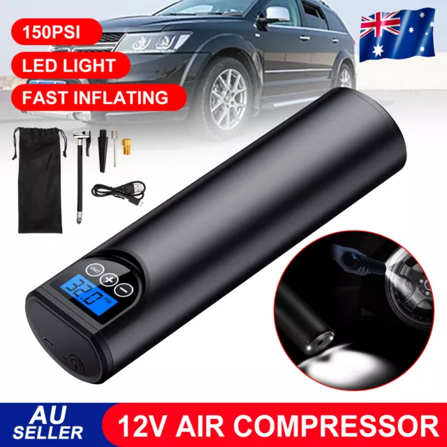 Cordless Electric 12V Air Compressor Inflator Handheld Bike Tire Pumps Portable