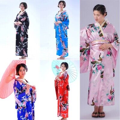 Japanese Traditional Kimono Uniform Dress Cosplay Costume Yukata For Adult Women