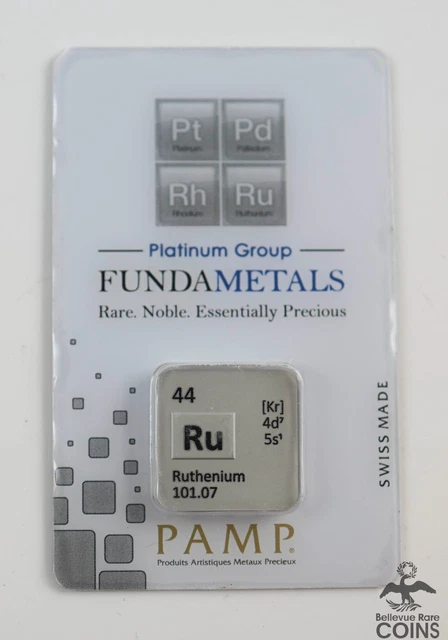 PAMP Suisse .999 Fine 1/2oz Ruthenium Bar sealed Original Packaging