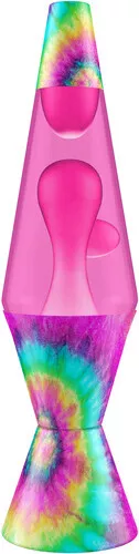 Lava® Lamp 14.5" Tie Dye Pink Spiral - Pink Wax/Pink Liquid/Tie Dye Base & Cap [