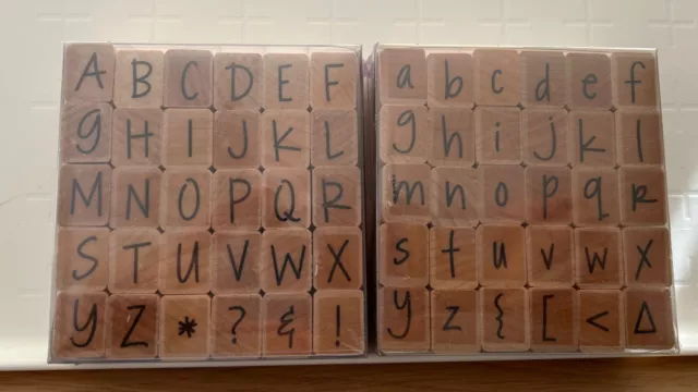 Mason Row Pegz Pegs Clickable Uppercase Alphabet Stamp Set Bodoni Font 36  Pcs for sale online