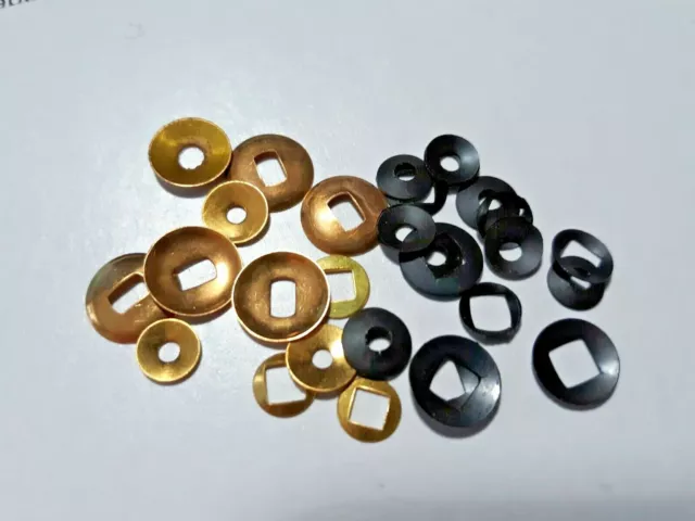 Clock Hand Washers Solid Brass Or Black Steel 12 Ct.