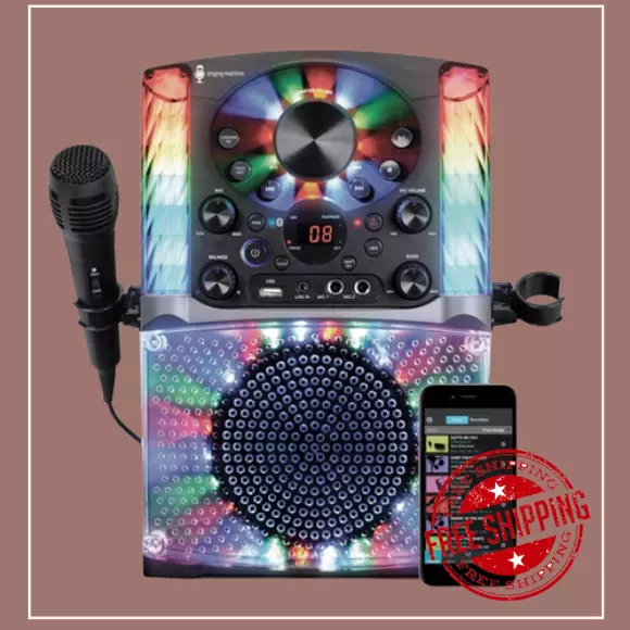 Singing Machine SML625BTW Bluetooth CD+G Karaoke System