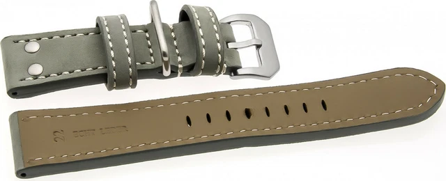 Super Qualité Cuir Carbone Fibre Grain Sport Bracelet Montre 20, 22