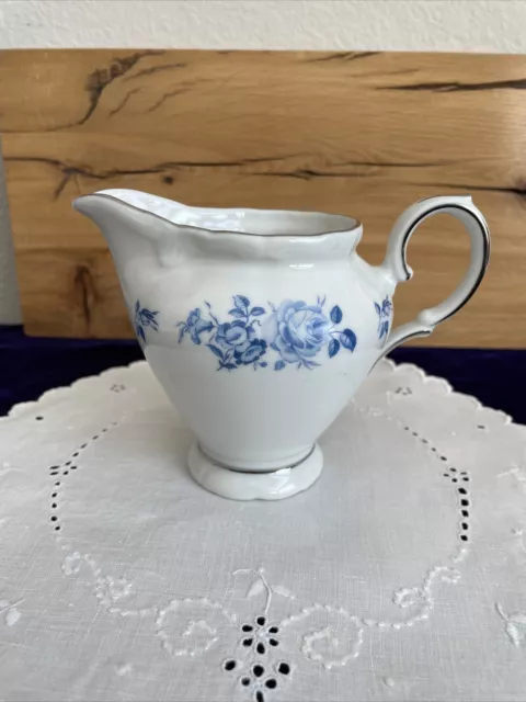Winterling Schwarzenbach Bavaria Creamer White Blue Floral Porcelian Germany VTG
