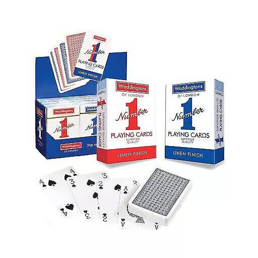 Waddingtons No.1 Classic Playing Cards Decks of Red & Blue Poker Game