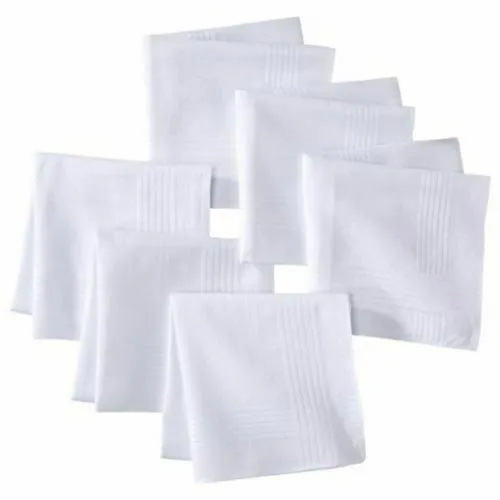 24 Pcs Mousquetons Unis En Coton Doux Blanc Pour Hommes Livraison Gratuite