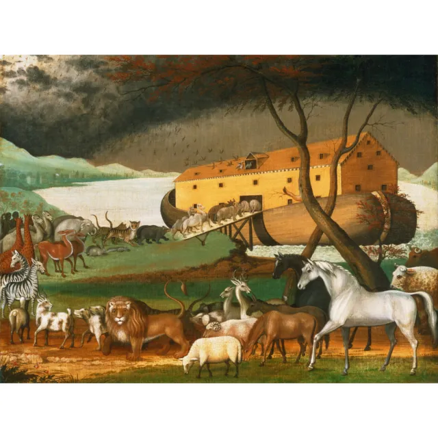 Edward Hicks American Noahs Ark Large Canvas Art Print