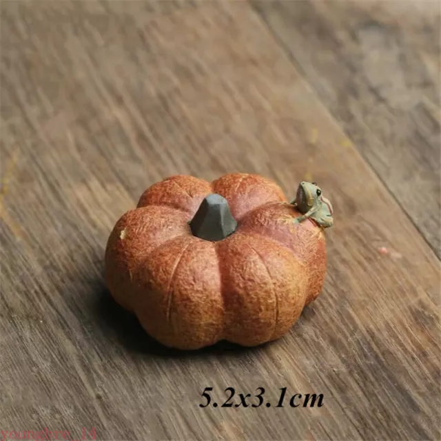 Yixing Purple Clay Pumpkin Frog Tea Pet Handmade Teahouse Decoration Creative