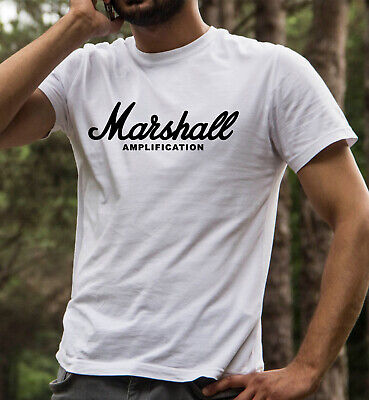 Marshal T-shirt stampa Marshall amplification nera o bianca ottimo cotone Payper musica 