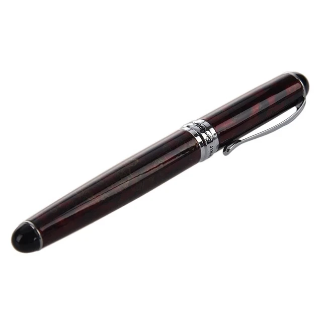 Penna stilografica inchiostro penna rosso profondo pennino medio fine ufficio business S8M6