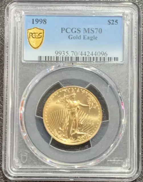 1998 American Gold Eagle $25  Pcgs Ms70