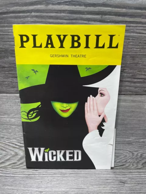Wicked, Gershwin Theatre, Broadway Playbill, January 2022