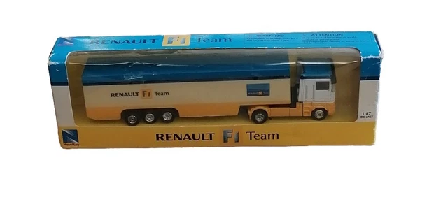 Voiture Vintage Team Tonka Van Noir + Remorque + Formule 1 avec
