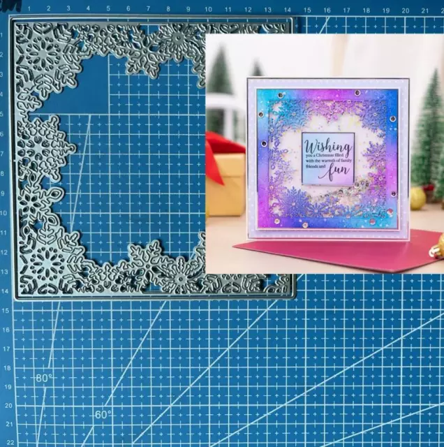 Snowflake Frame Metal Cutting Dies Scrapbooking Embossing Paper Card Stencils