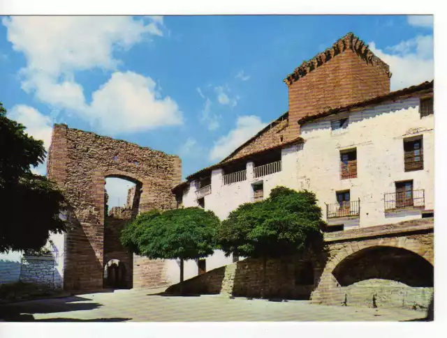 Postal Mora de Rubielos (Teruel) Plaza de los Olmos.