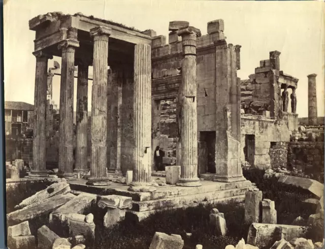 Bonfils. Grèce, Athènes, Erechthéion Vintage albumen print. Félix Bonfils, né le