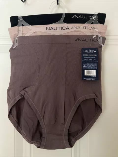 NAUTICA INTIMATES NT7164 3Pkd Mf Seamless Shaping Brief Panties Great Fit!  Nwt £28.33 - PicClick UK