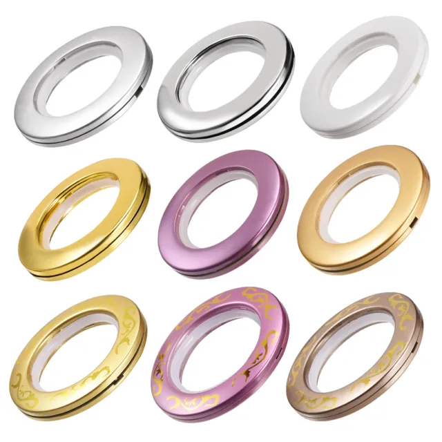Curtain Grommets Plastic Drapery Eyelet Rings for Window Curtain Rods 6pcs