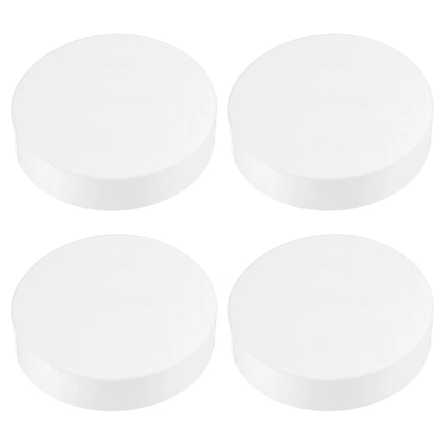 3.5" PVC Pipe End Cap Fitting, 4 Pack Furniture Grade Plug Coupling Socket