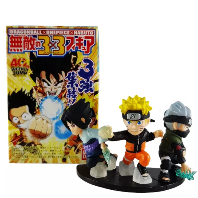 Naruto 3x3 Figura Set Sasuke Naruto Kakashi 40th Shonen Jump Bandai De Japón