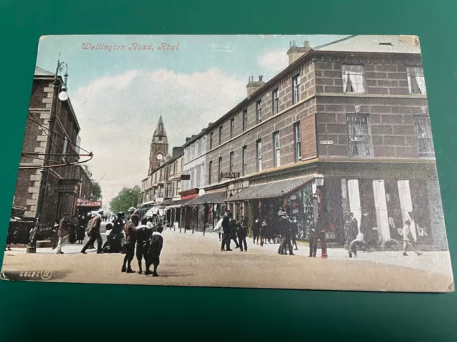 Wellington Road, Rhyl postcard c.1906