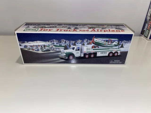 NEW 2002 HESS TOY TRUCK AND AIRPLANE With Lights & Motorized Plane
