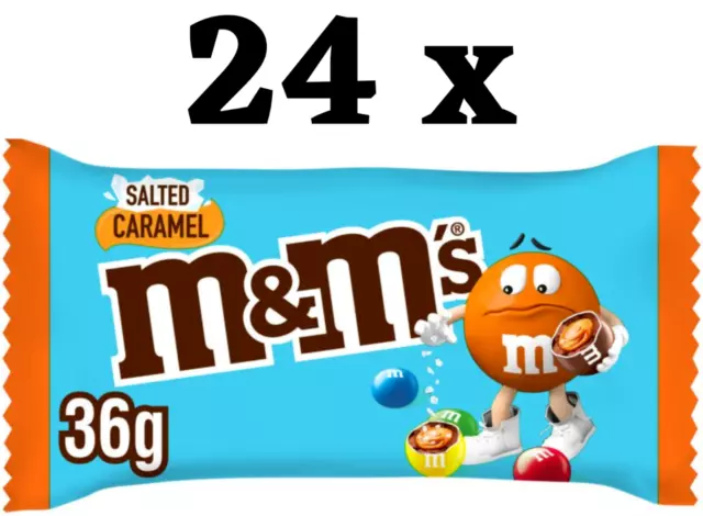 M&M'S SALTED CARAMEL BAG 24 x 36g STANDARD BAR FULL BOX