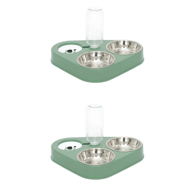 2 Pack Pet Drinking Basin Pp Food Feeder Automatic Cats Dispenser