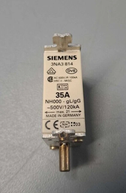 NH Sicherung 80A SIEMENS 3NA3824 mit Kennmelder NH Sicherung 80A SIEMENS 3NA3824 mit Kennmelder