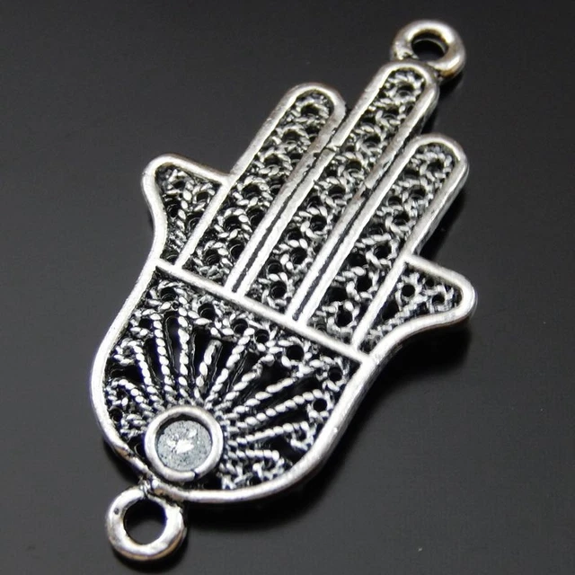 Weinlese Silber Ton Palme Form Legierung Anhänger Schmuck Charme Kunst 20 Stk