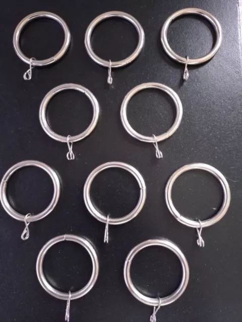 Curtain Pole Rings x 10 Stainless Steel - Diameter: Outer 50 cm, Inner 40 cm