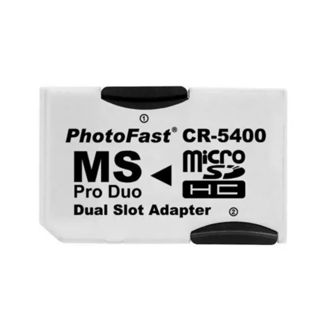 Dual Micro SD TF To Memory Stick MS Pro Duo PSP Card 2 Slot Adapter Converter y 2