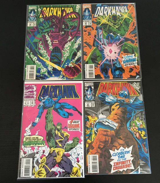 DARKHAWK  Lot Of 4 Marvel Comics Books Vintage Key Issue #34,32,31,2 Annual