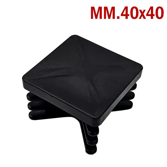 20 Tappi Rettangolari Per Tubi 100x20mm - Neri, In PE - Per Estremità Taglienti E Finiture - Foto 4