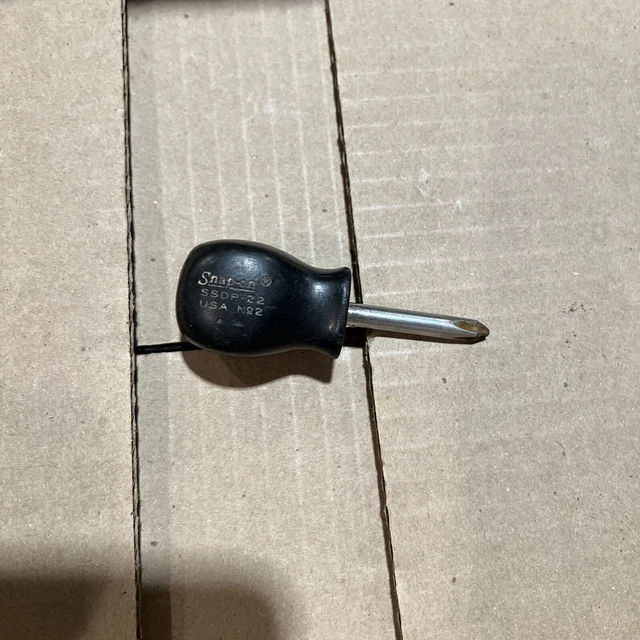 Snap-On Tools Stubby Black Handle Philips Screwdriver No. 2 SSDP22 SEE PICS
